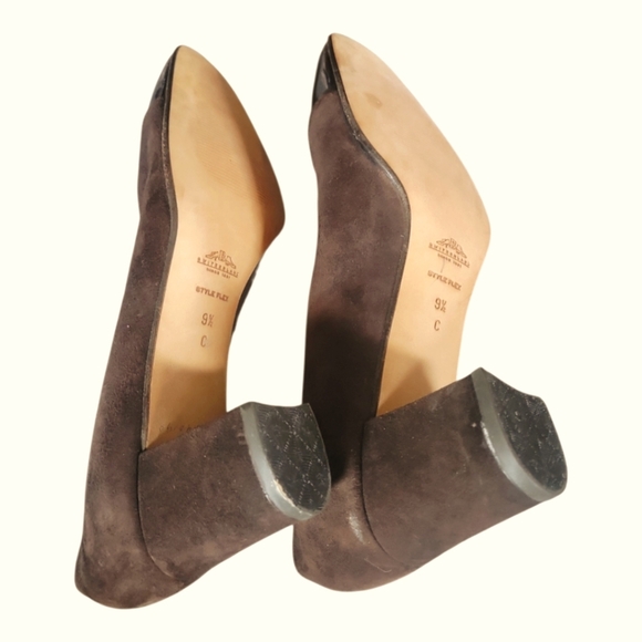 Bally Women's Vintage Brown Patent Leather and Suede Made In Italy Heels 9 1/2 C - Picture 6 of 9